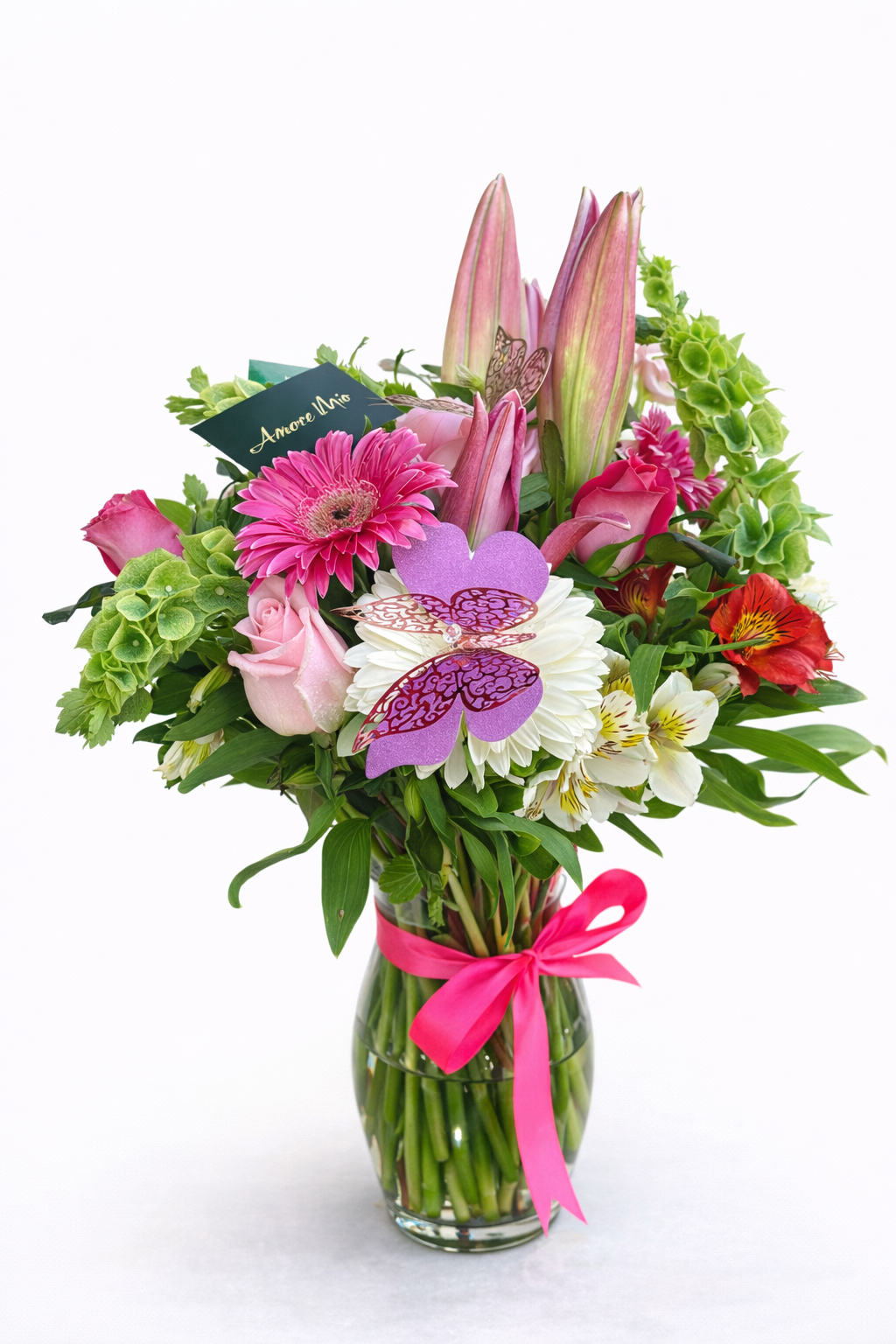 Jarrón de Gerberas y rosas